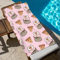 Toalla De Playa Grande Pusheens-S Con Dibujos De Gatos Lindos Para Deporte Y Baño Secado Rápido Suave Para Viaje Y Gimnasio - details 4