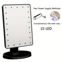 Espejo De Maquillaje LED Con Luz Polido Y Batería Integrada Sensibilidad Baja Pantalla Táctil Rotación De 180° - details 1