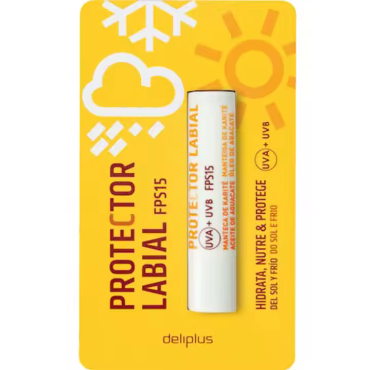Pack 1 - Protector Labial 4 gr. FPS 15 Deliplus. Manteca de Karité, Vitamina E, Aceite de Aguacate y Filtros Solares. - 1