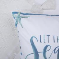 Fundas de Coche Náutico Costero 45x45 cm Funda de Almohada Océano Concha Estrella de Mar Caballo de Mar Terciopelo Fresco Verano - details 3