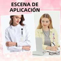 10pc Portadores De Bolas Reutilizables Con Cinta Retráctil Y Clips Para Nombre ID Para Mujeres Enfermeras Doctores Profesores - details 4