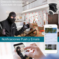 DIYTECH Cámara IP seguridad DIY-24S, Full HD, Wifi ,Autotracking, panorámica 360º,con detección de movimiento y visión nocturna - details 4