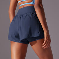 Shorts De Yoga Para Mujer Color Sólido Transpirables Secado Rápido Estilo Deportivo Para Verano Ciclismo Running Gimnasio - details 5