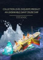 Bloques De Construcción Titanic 1881PCS Barco De Lujo Que Se Hunde Con Luces Para Decoración De Escritorio Juguetes DIY Para Niños Regalos De Vacaciones - details 0