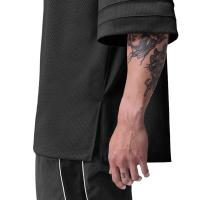 Camiseta Hombre Verano De Hombros Caídos V-cuello Oversize Fitness Media Manga Mesh Suéter Deportivo Suelto Para Baloncesto Y Gimnasio - details 4