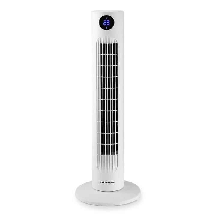 Ventilador De torre Orbegozo TWM 0960 17935 | 78,0 cm, 60 W, Blanco, 3 velocidades, Mando a distancia, Oscilante… — oferta en Miravia