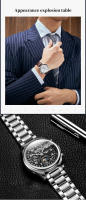 Reloj De Pulsera De Lujo Para Hombre GUANQIN 2025 Acero Inoxidable Impermeable Con Fase Lunar Y Calendario Marcas Arábigas Cristal De Zafiro - details 2