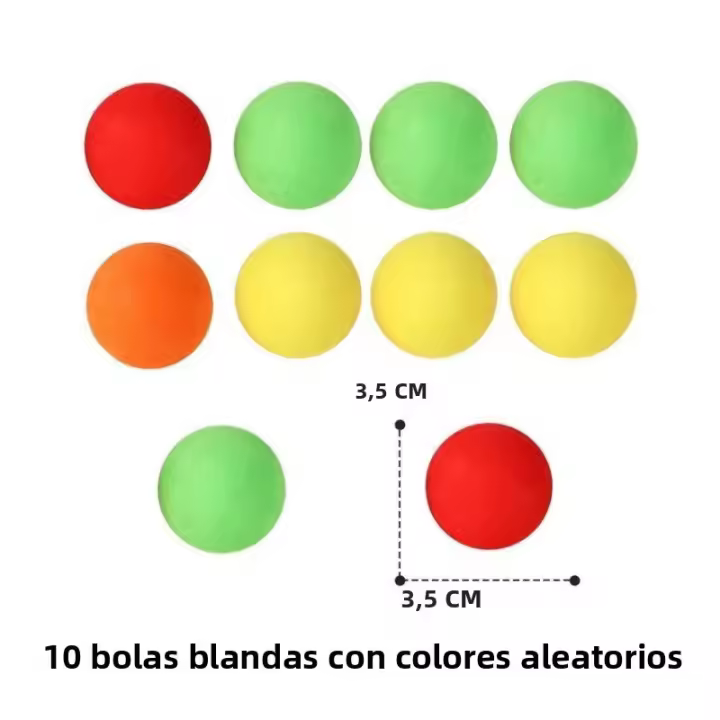 Juguete De Tiro Educativo Para Niños Con Bolas Suaves De Obra Práctica De Bala Dura Material Plástico Tamaño 20.5x34cm Unisex - 1