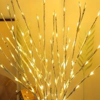 Rama De Birch Blanca Con 20 Luces LED Operadas Por Batería Decoración Para Hogar Y Dormitorio Arbolado Iluminado De Will O' the Wisp - details 3