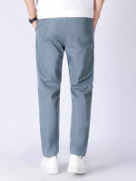 Pantalones De Verano Para Hombres Deportivos 2023 Ice Thin Straight Tube Secado Rápido Casual 9 Puntos Trousers Estudiantes Jóvenes - details 1