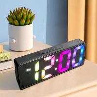 Reloj De Alarma Digital Con Control De Voz Temperatura Fecha 2 Alaramas Modo Nocturno USB Reloj De Mesa 12/24H LED Siempre Encendido - details 15