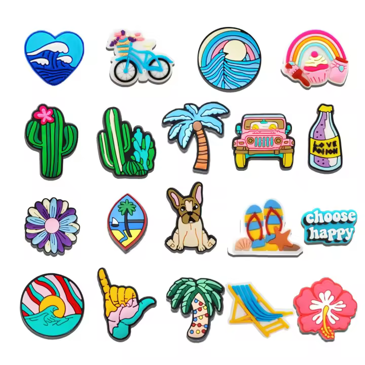 19Pcs Encantos De Zapato Para Verano Serie DIY Accesorios De Decoración Para Zapatos Pines Para Zapatillas Y Sandalias Regalo Great - 1