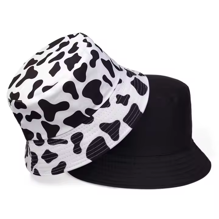 Gorro De Lanzador De Pesca Casual Unisex Estampado De Vaca Doble Cara Protección Solar Sombrero De Verano Para Hombres Y Mujeres - 1
