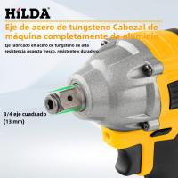 Llave De Impacto Eléctrica HILDA Sin Cable Motor De Alta Velocidad Versátil Con Boquilla De 1/2 Para Batería Makita Herramienta De Reparación Doméstica - details 7