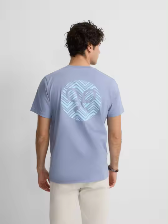Silbon - Camiseta raqueta etnica trasera azul - 1