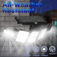 Luces solares impermeables al aire libre - 300 LED 7000K 3000LM 5 niveles de brillo ajustable 3 modos de iluminación 2400mAh 340% más brillante 360° 5 cabezas IP65 sensor de movimiento 40ft VENSSTNOR Solar Motion Lights al aire libre - details 6