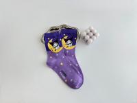 Calcetines Medio Tubo Disney Sanrio Kuromi Para Mujer Color Morado Algodón Peinado Dibujos Animados Lindos Hechicera Calcetines - details 16
