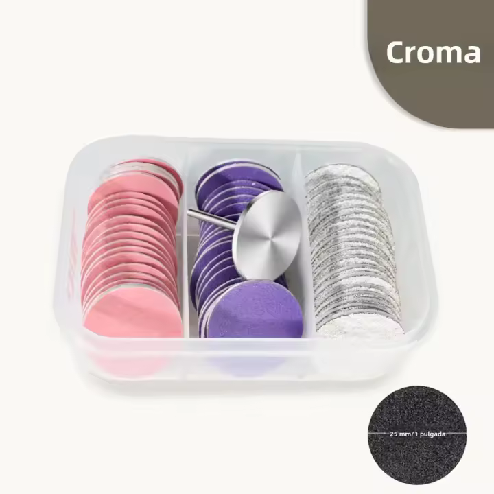 Kit De Papel De Hierro Para Pedicura Y Manicura 60pcs 80#120#180# Bits De Taladro Para El Cuidado Del Pies Y Uñas Remoción De Callos Y Cutículas - 1