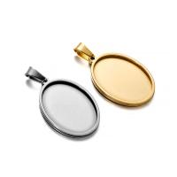 5 Piezas Lote De Colgante De Acero Inoxidable Ovalado Base Cabochón Para DIY Joyería Suministros De Encanto De Cameo Joyería De Moda - details 4