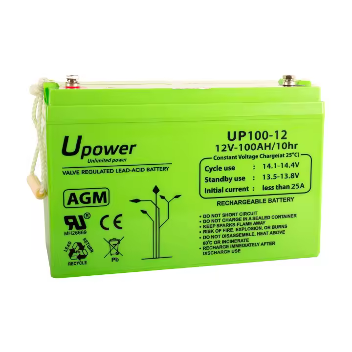 Plusenergy - Batería solar AGM 100Ah / 12v U-POWER SP - 1