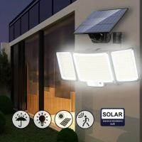 Lámpara De Pared Solar Con Luz LED 328/348 IP65 Impermeable Para Jardín Con Control Remoto 3 Modos Seguridad Brillante - details 0