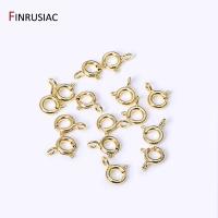 Prensa De Resorte De Latón Plateado En Oro 14k/18k Para La Fabricación De Joyas Abrazaderas De Lobster Redondas Para Pulseras Y Collares DIY - details 6