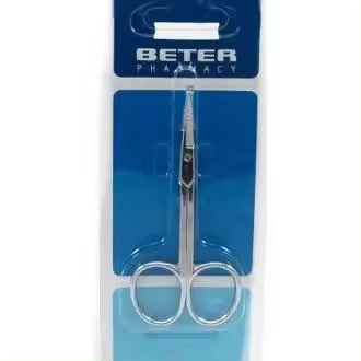 Tijera Manicura Pieles Curva Cromada Beter, 1 Ud - 1