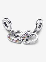 Pandora - Charm Colgante DE LA Amistad with Corazonesdivisibles y pieza de rompecabezas - Plata de Lei - details 0