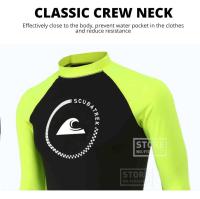 Camiseta De Natación Para Hombres Con Protección UV Ropa De Playa Guardia Contra Picaduras Manga Larga Deportes Acuáticos Camiseta De Surf - details 4