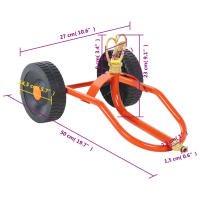 vidaXL Trineo de aspersores con ruedas y cabezal giratorio acero rojo - details 7