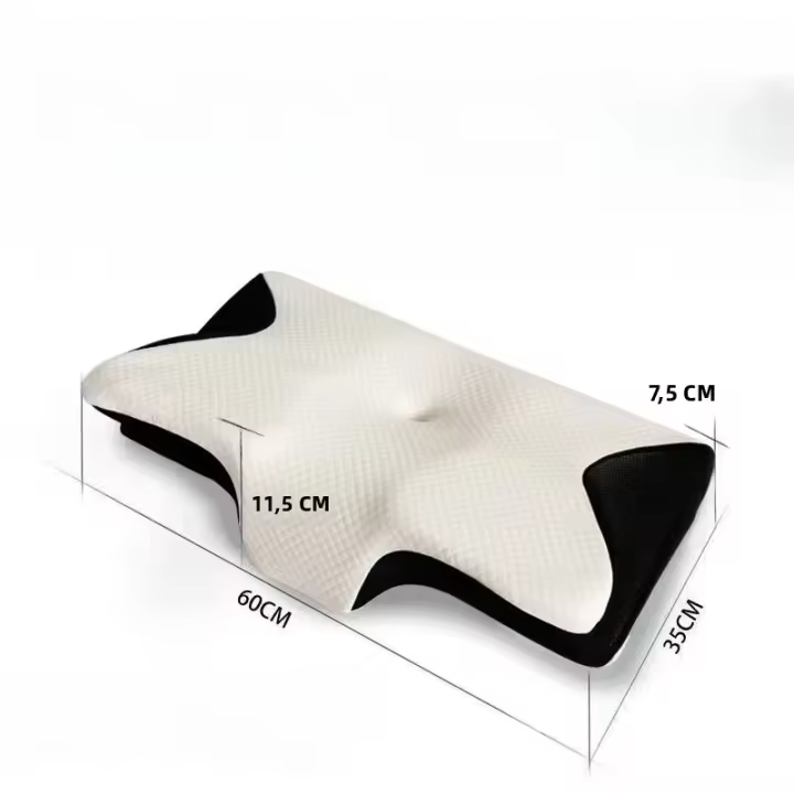 Almohada De Espuma De Memoria Ortopédica Para Alivio De Dolor De Cuello Ergonómica Cervical Con Rebound Lento Y Transpirable Para Dormir - 1