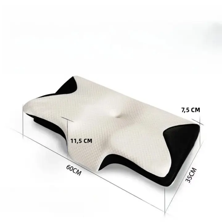 Almohada De Espuma De Memoria Ortopédica Para Alivio De Dolor De Cuello Ergonómica Cervical Con Rebound Lento Y Transpirable Para Dormir - 1