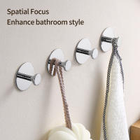 Gancho De Toalla Adhesivo Extra Fuerte Acero Inoxidable Soporte De Pared Para Cocina Y Baño Montaje Sin Perforar Resistente Al Rusticidad - details 4