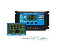 Controlador de carga de panel solar PWM, 12 V/24 V, 30 A, pantalla LCD, puerto USB dual - details 1
