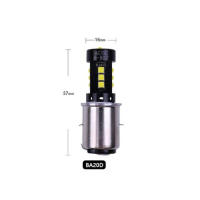 Bombilla De Moto LED Universal AC DC Ultra Blanca Alta Brillo H4 P15D BA20D 3030 15SMD Alta/Baja Lámpara De Moto - details 7