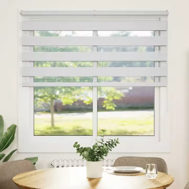 Estor cebra blanco 150x100 cm tejido ancho 145,9 cm poliéster - 1