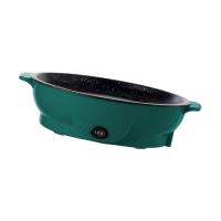 Plancha Eléctrica 110V Para Barbacoa Con Superficie Plana Grill Antideslizante Con Manos Antigolpe Nonstick Para Camping Y Hornear - details 7