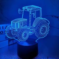 Lámpara De Noche 3D LED Táctil Para Coche Camión Tractor Excavadora Ilusión De Mesa Decorativa Para Dormitorio De Bebé Regalo Para Navidad Cumpleaños - details 4