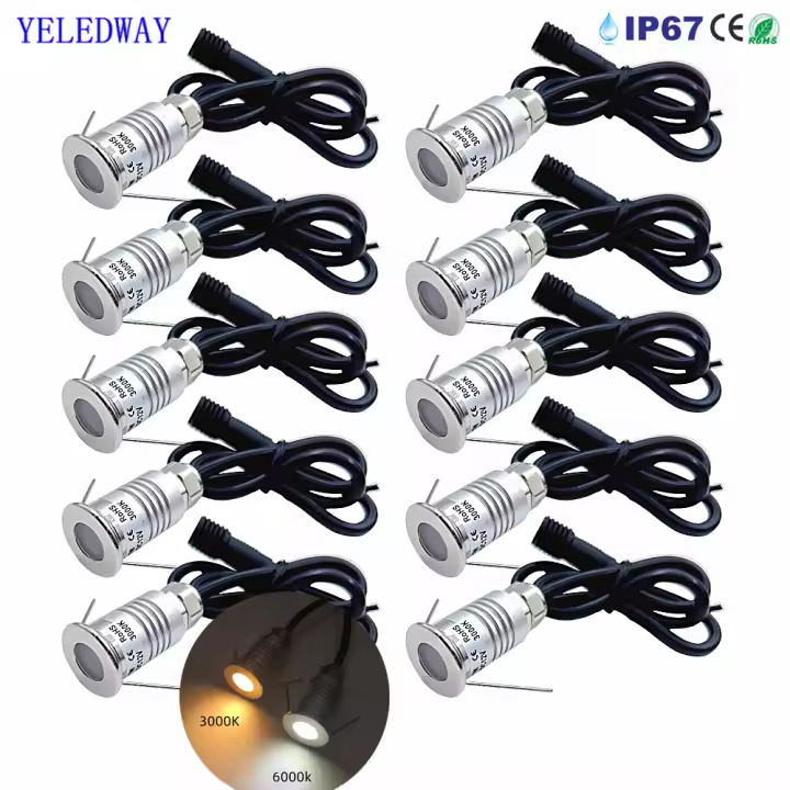 Lámpara LED Mini Para Jardín IP67 Impermeable DC12V Luz De Piso Revestida Para Escaleras Exteriores Y Iluminación De Paisaje - 1