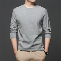 Camiseta De Algodón Para Hombre 2024 Con Cuello Redondo Y Mangas Largas Para El Verano Cómoda Y Transpirable Estilo Casual - details 8
