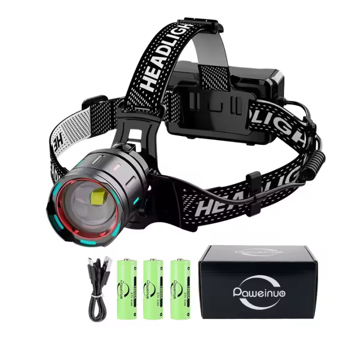 Lámpara Frontal LED De Alta Potencia 800W 500000000LM Super Brillante Con Zoom Y Impermeable Para Camping Exteriores Trabajo Caza - 1