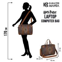 Bolso Bandolera Unisex Ordenador Harry  Potter con Escudo metálico de Hogwarts Coleccion Pride 42x30x9cm - details 3