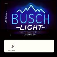 1pc Luz De Neón Letras De Busch Light Luz De Montaña De Hielo Para Decoración De Pared Luz LED Para Dormitorio Cueva De Hombre - details 3