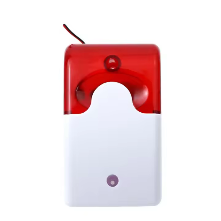 Alarma De Seguridad Con Luz LED Estroboscópica Y Silbato 120 DB Para Hogar Compatible Con Wifi GSM PSTN Sistema De Alarma Antirrobo Con Voz DC 12V /24V /AC 220V - 1