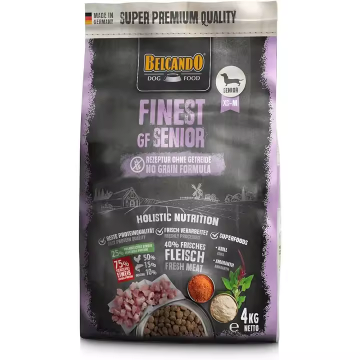 Belcando Grain Free Finest Senior pienso para perros mayores de tamaño pequeño y mediano sensibles a cereales - 1