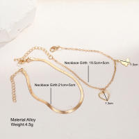 Pulsera De Tobillo Vintage En Color Oro Cadena Plana De Serpiente Para Mujer Niña Moda Sencilla Playa Verano Joyería De Pies - details 5