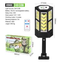 Lámpara Solar LED Potente Con Sensor De Movimiento Impermeable Luz De Jardín Solar Moderna Para Calle Y Paseo Exterior - details 15