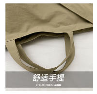 Bolso De Hombro Para Mujer De Lona Gran Capacidad Estilo Literario Ligero Y Sencillo Bolso Cruzado Con Manija De Viaje - details 6