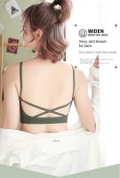 Top De Pecho Enredado Sin Costuras Para Mujer Estilo Explosivo Grande U De Espalda Deportivo Transpirable De Nylon - details 0
