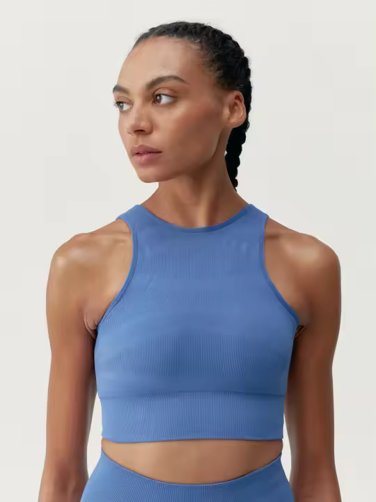 Born Living Yoga Top Alana Future Blue - 1